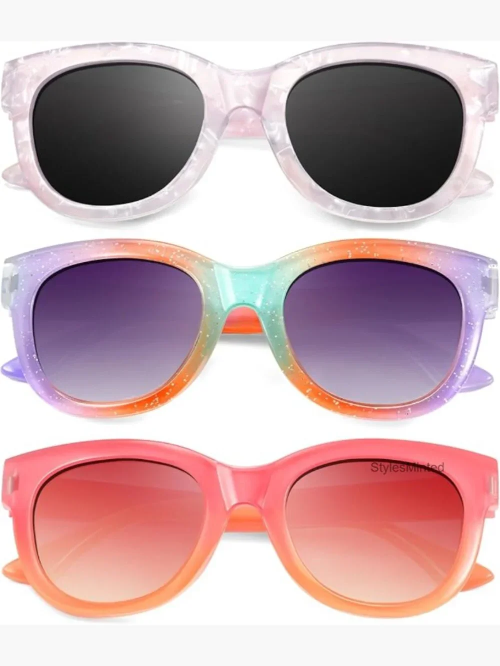 Kids Polarized Sunglasses UV400 Protection 3-Pack Ages 3-12